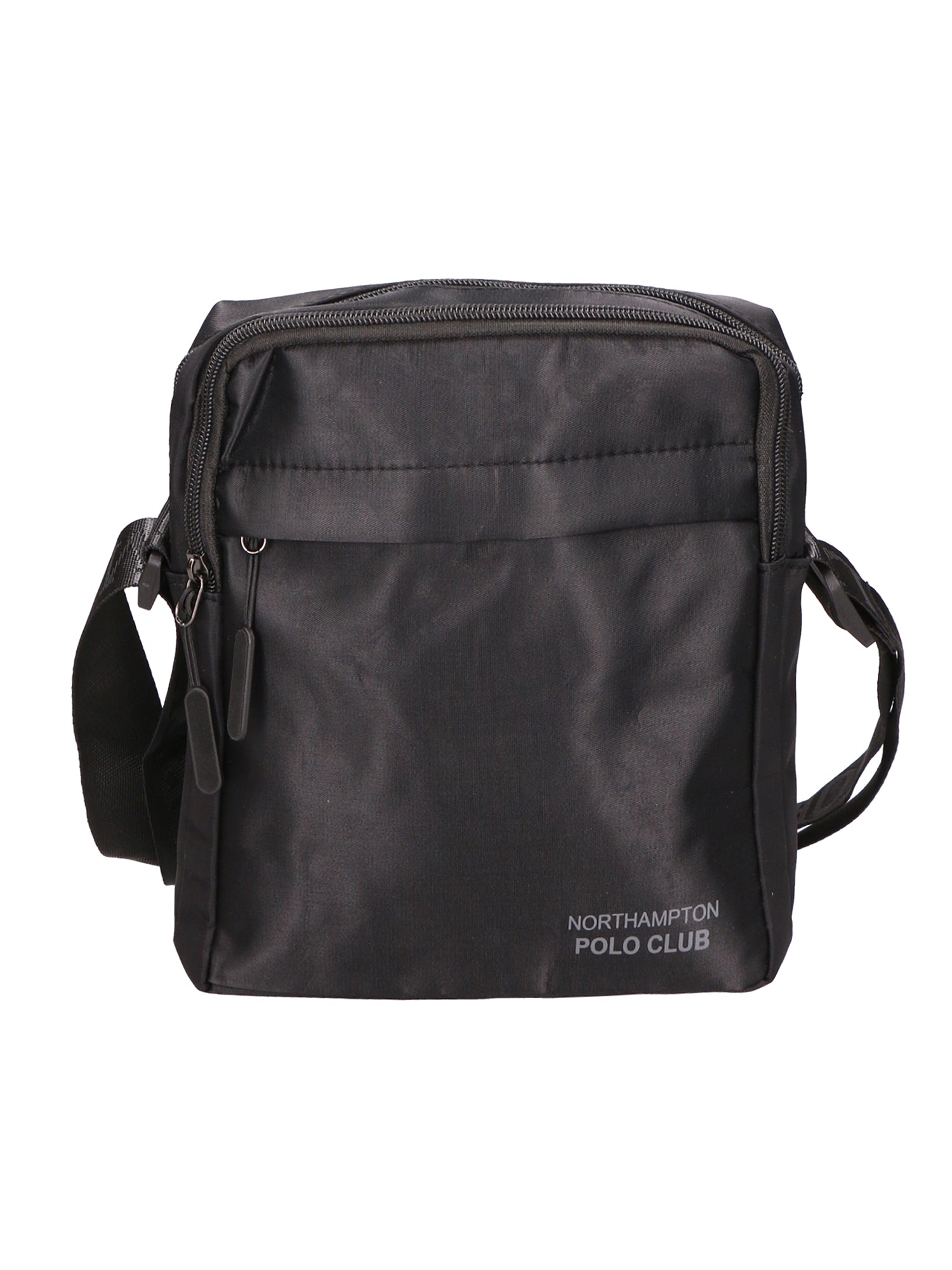 Borsa a tracolla uomo Pelle PU e Nylon PCL3149-BLACK Northampton Polo Club