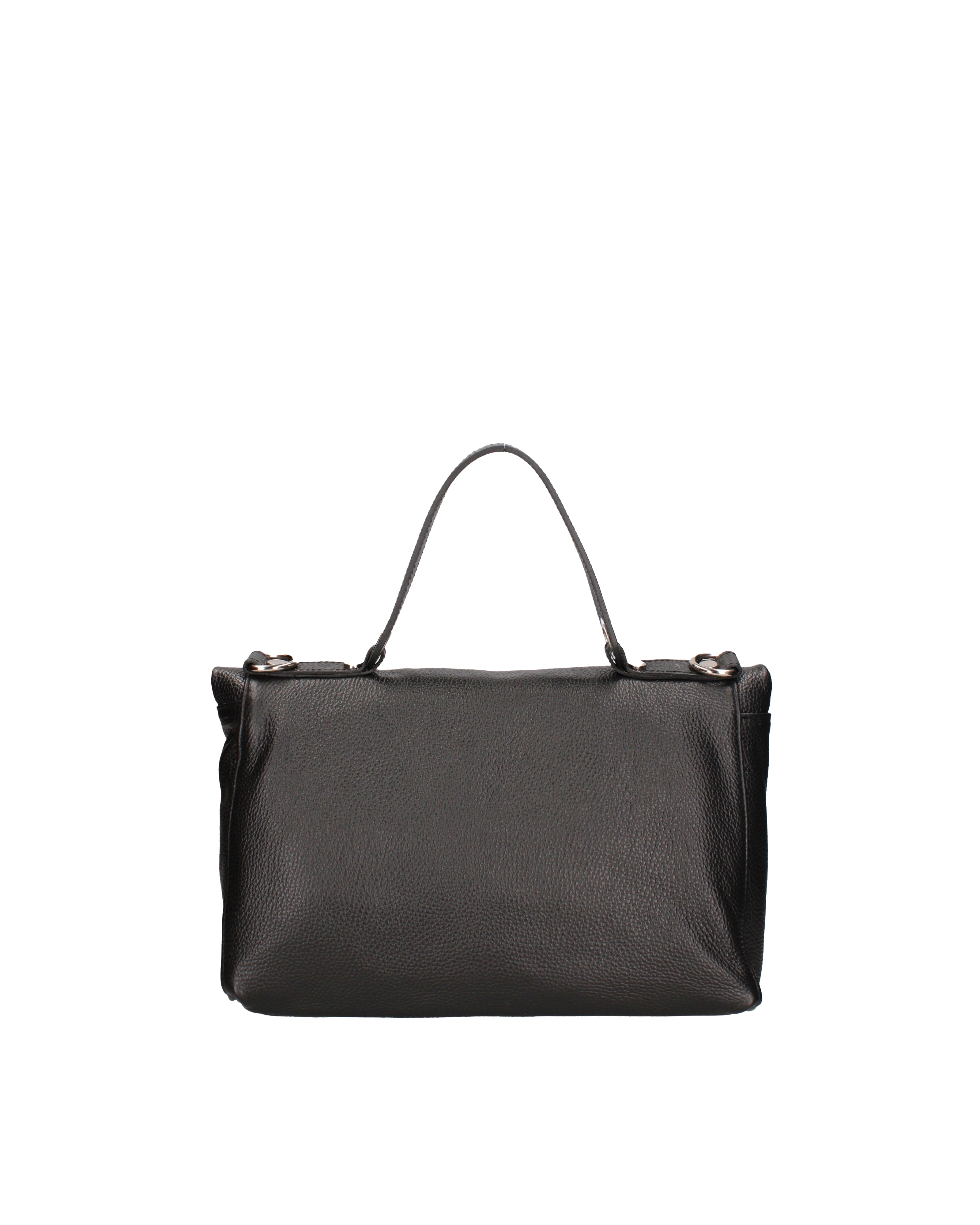 Borsa a spalla da donna Vera pelle 07159-D28 NERO Viola Castellani