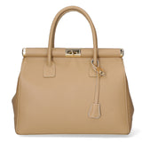 Aleria Borsa a mano da donna Vera pelle 8005-D81 SABBIA Gave Lux