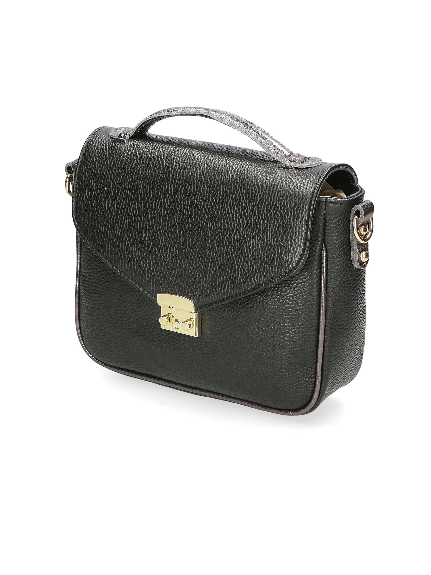 Aida Borsa a mano da donna Vera pelle 04723-NERO L020 Gave Lux