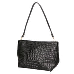 Lorelei Borsa a spalla da donna Vera pelle croco 06498-019 NERO Gave Lux