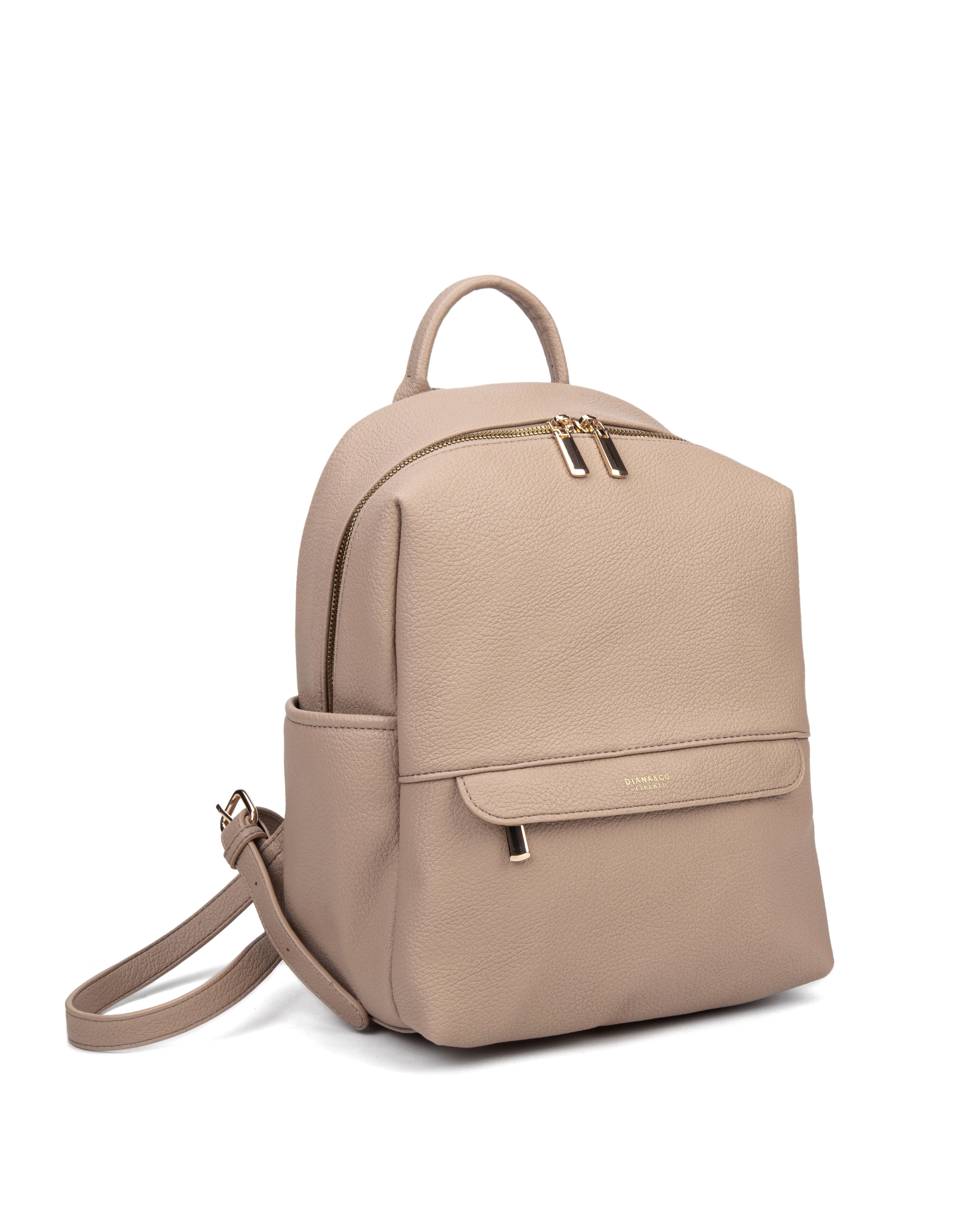 Zaino da donna in pelle vegana Casual 740-2PT-BISCUIT Diana&co