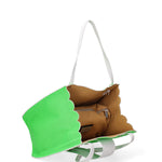 Palermo Borsa a spalla da donna Vera pelle 697756-VERDE Gave Lux