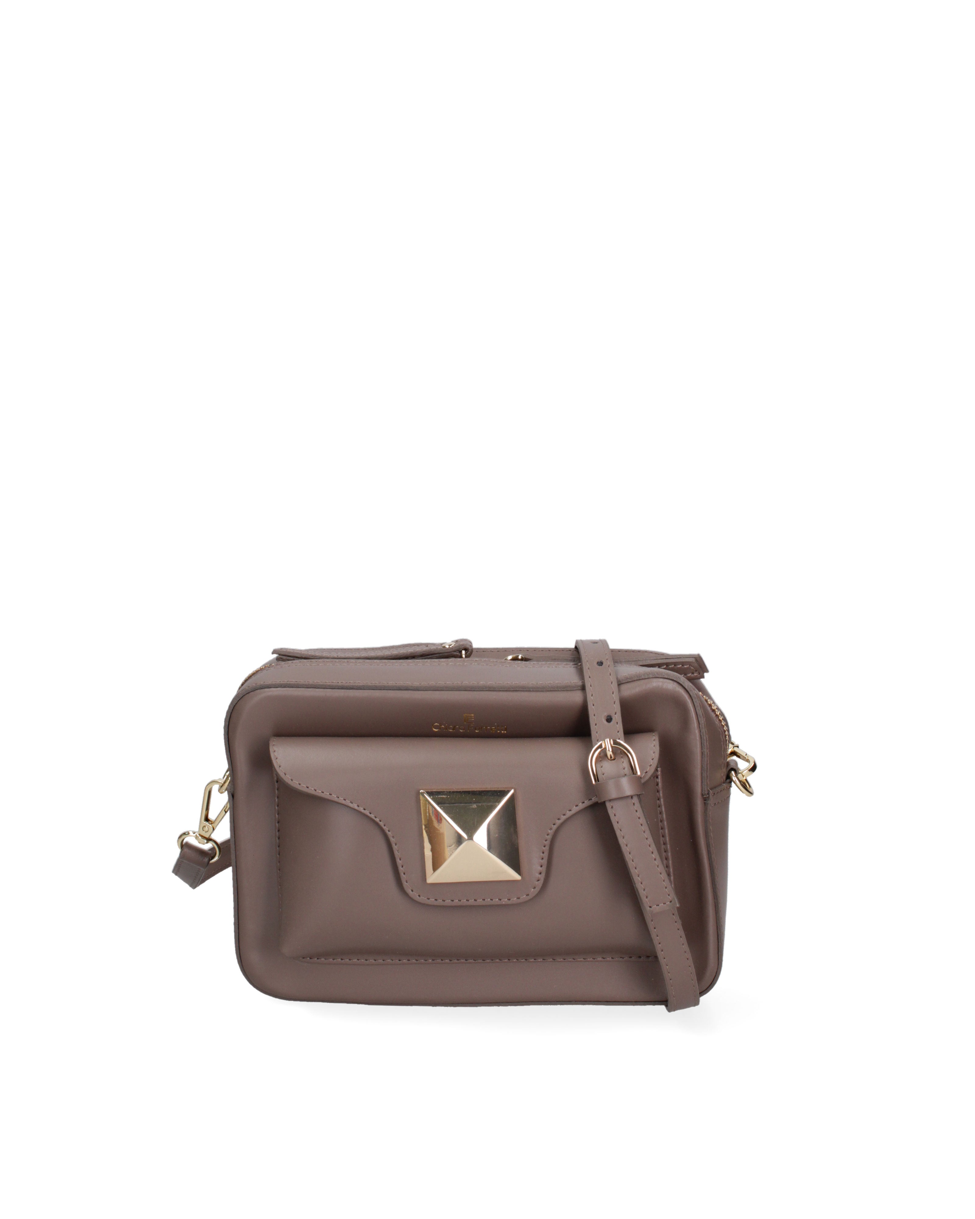 Luminara Elite Borsa a tracolla da donna Vera pelle 7935-L134 TAUPE SCURO Chiara Ferretti