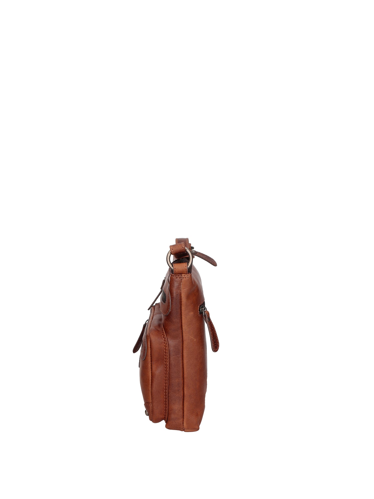 Borsa a tracolla da uomo Vera pelle RFID HILB-15118-T.MORO Hill Burry