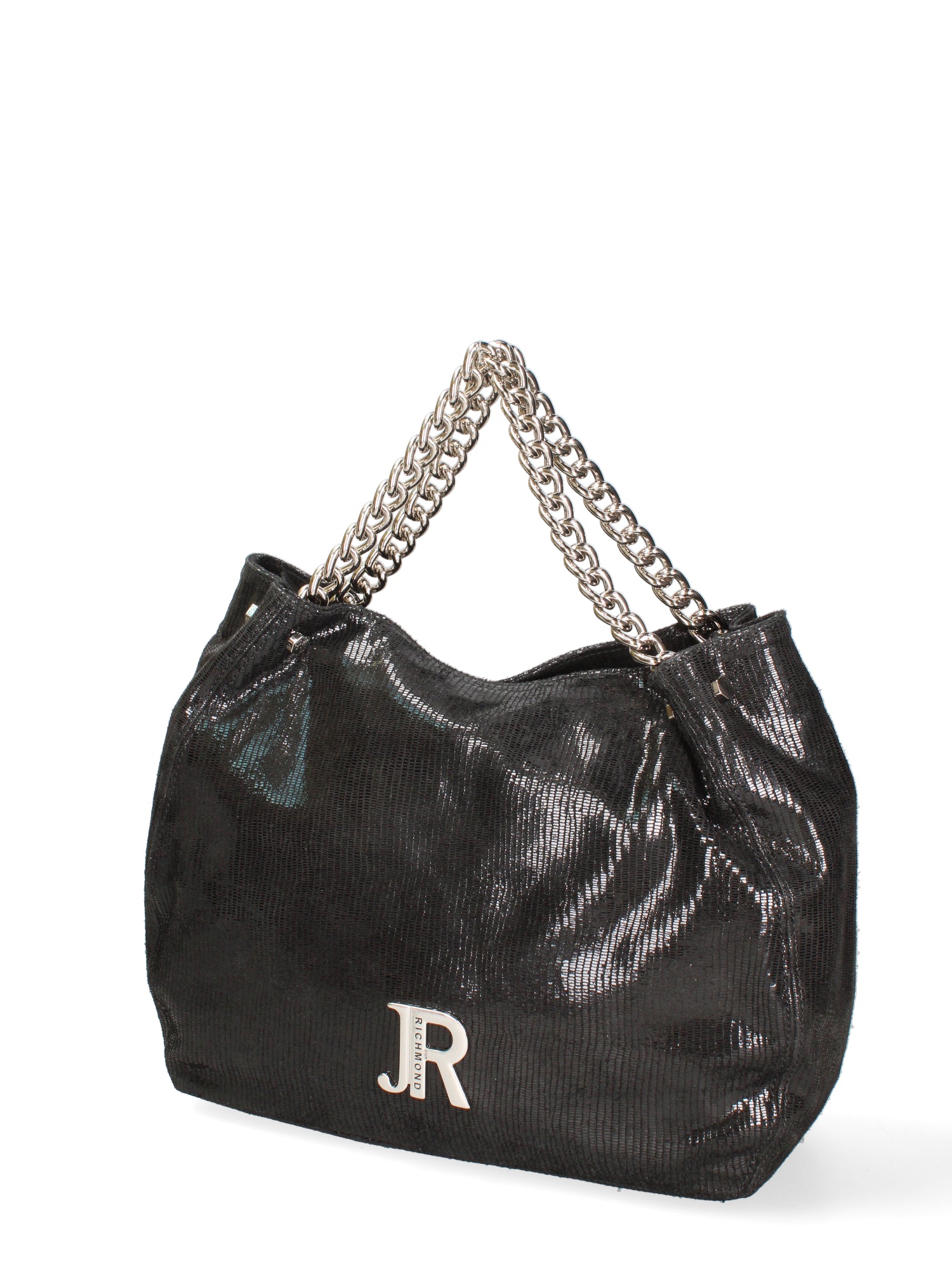 Borsa a spalla da donna Vera pelle e metallo JR-W-1115TJ-BLACK-SILVER John Richmond