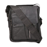 Borsa a tracolla uomo 100% pelle PU PCL3053-BLACK Northampton Polo Club