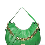 Borsa a spalla da donna Vera pelle JR-W-1167LNA-EMERALD GREEN-GOLD John Richmond