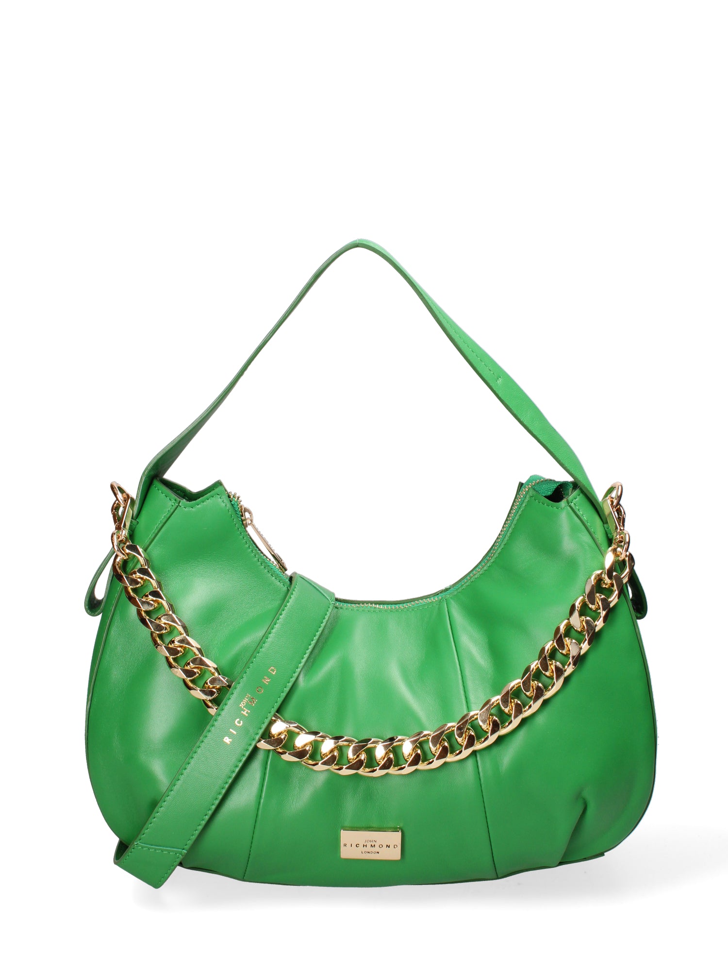 Borsa a spalla da donna Vera pelle JR-W-1167LNA-EMERALD GREEN-GOLD John Richmond