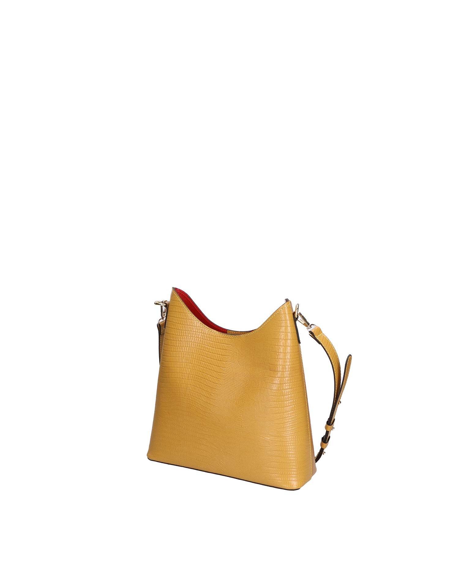 Carmine Borsa a spalla da donna Vera pelle 05442-LU36 SENAPE Gave Lux