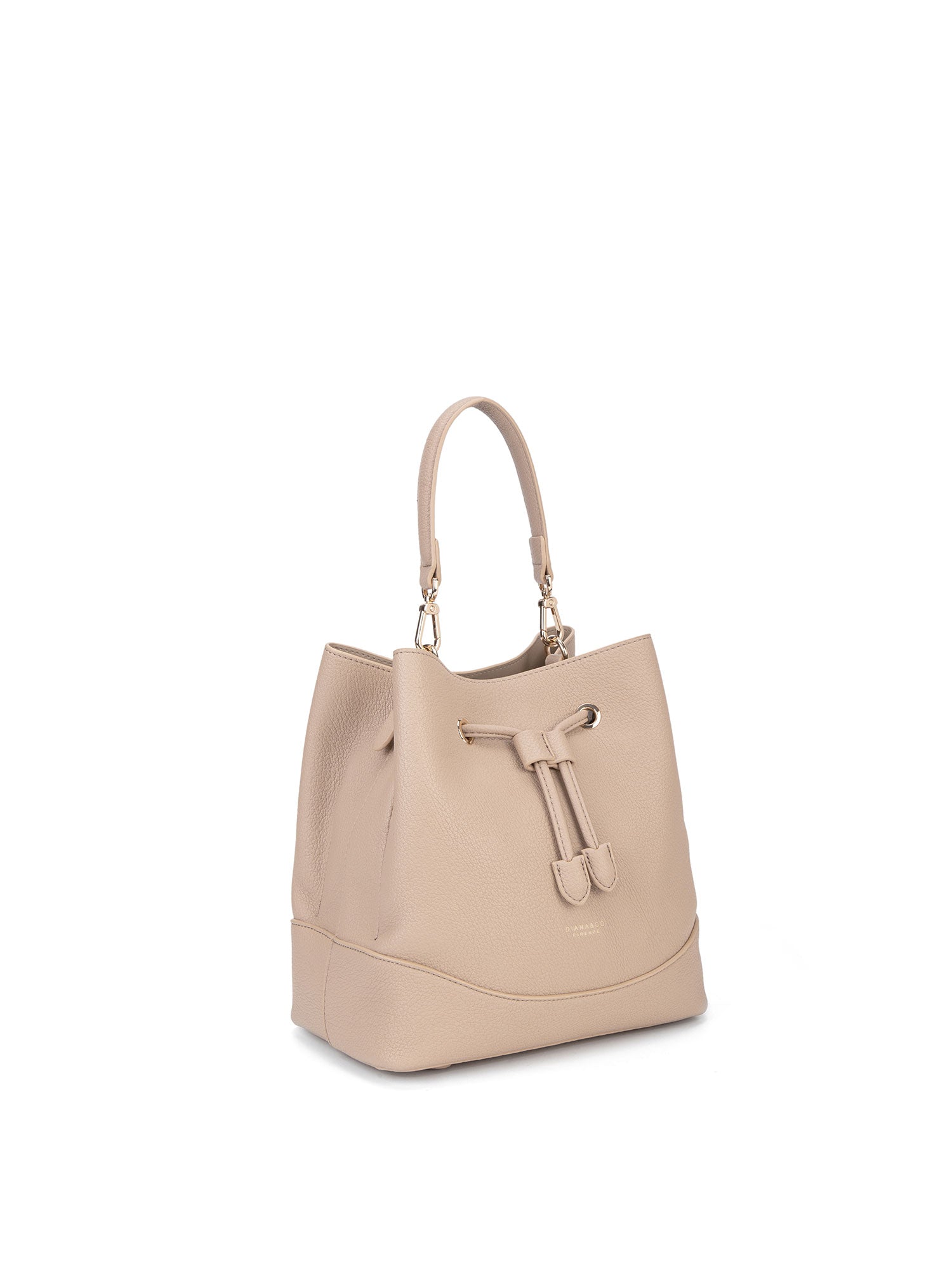Borsa a mano da donna 100% pelle vegana PU 741-1PT-LIGHT CREAM Diana&co