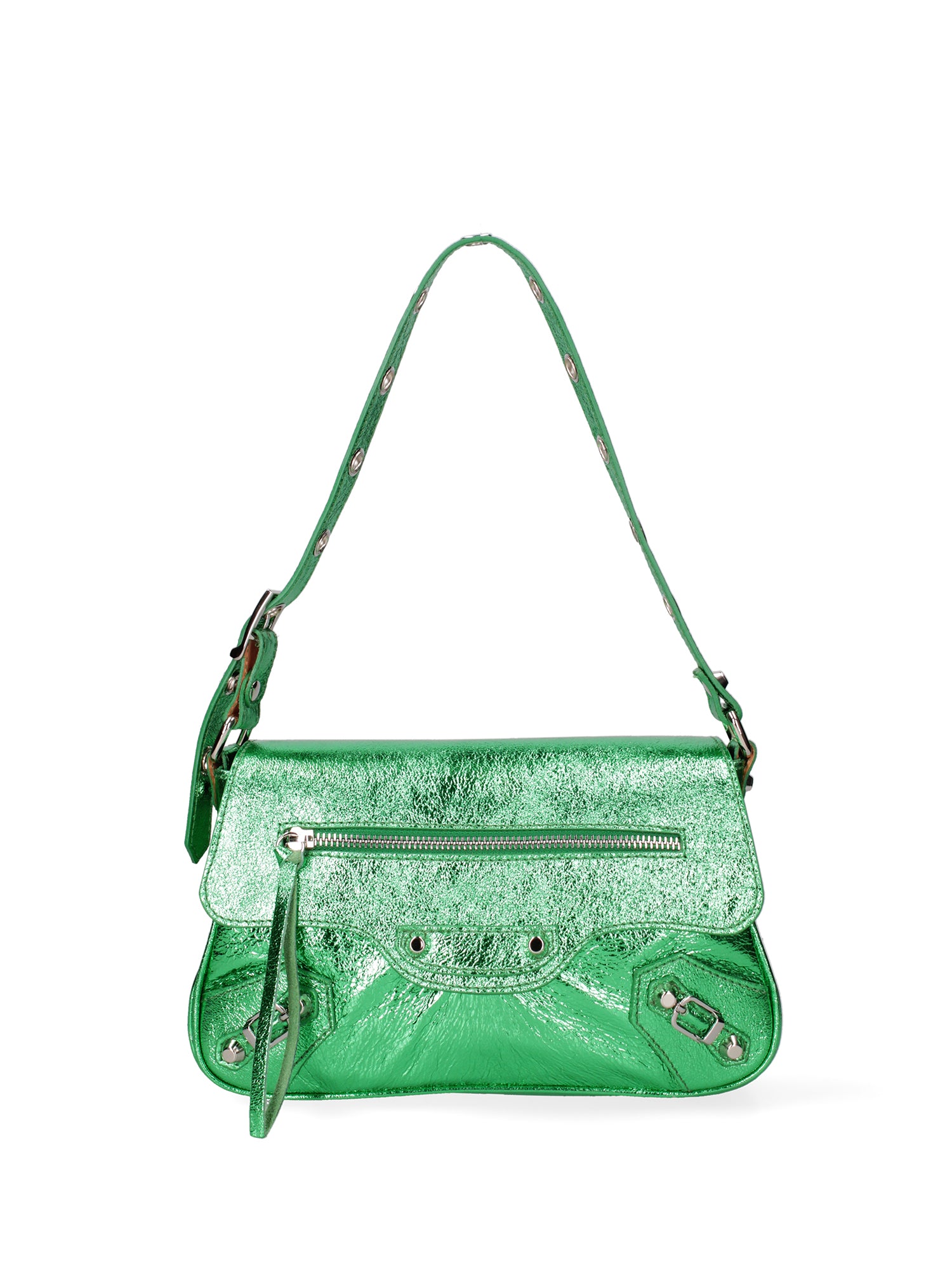 Borsa a spalla da donna Vera pelle 07234-L028 VERDE MEDIO Roberta Rossi