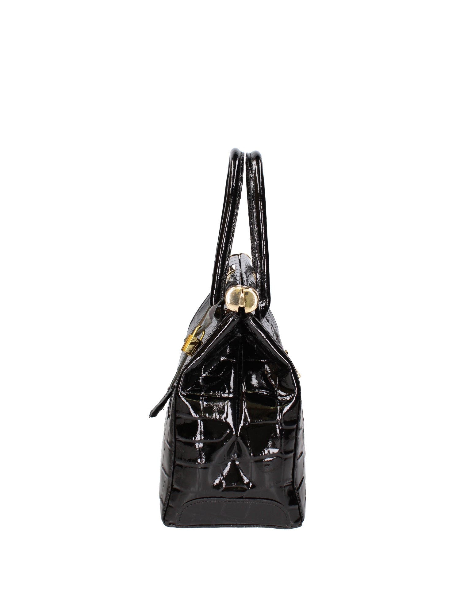 Delfina Borsa a mano da donna Vera pelle 7742-C28 NERO Gave Lux