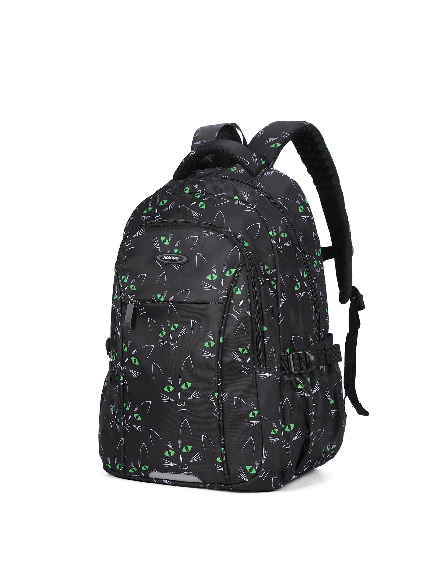 Zaino unisex Felino Casual GN62070-A-GREEN EYES CAT Aoking