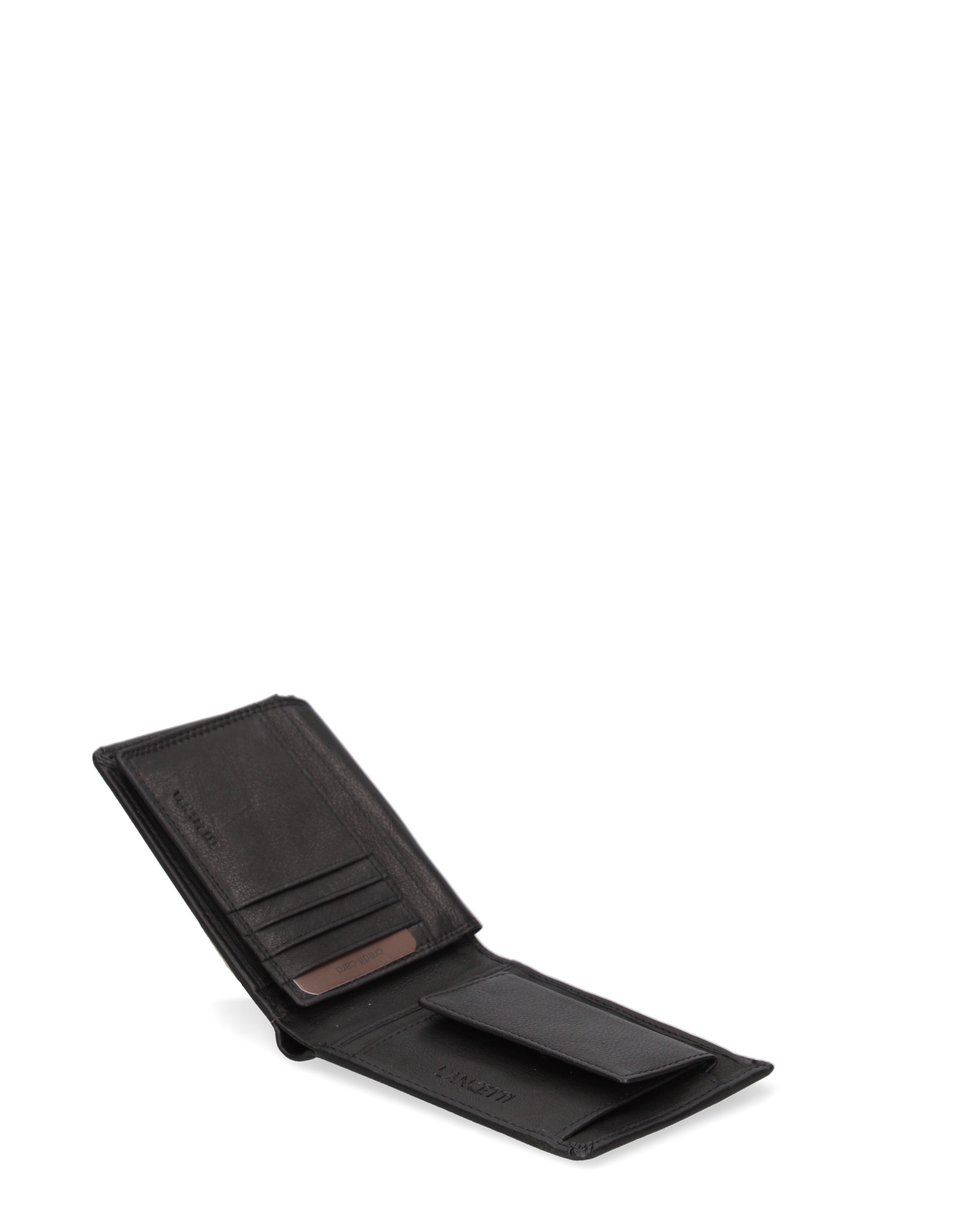 Portafoglio uomo in vera pelle Casual LL762-40-NERO Lancetti