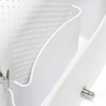 Borsa a mano da donna 100% Pvc FLAT S BALL-OFF BLANC + BRUSH SILVER Marc Ellis