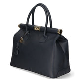 Aleria Borsa a mano da donna Vera pelle 8005-D24 BLU JEANS Gave Lux