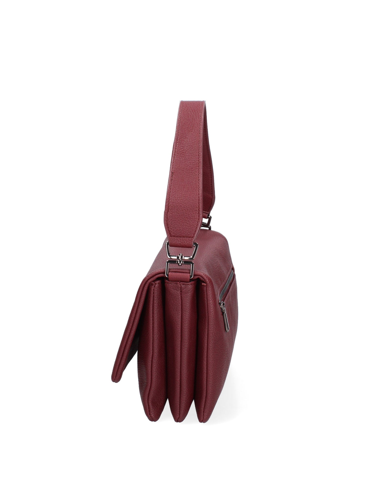 Borsa a spalla da donna Ecopelle vegana 637-1-BURGUNDY Diana&co