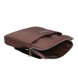 Borsa a tracolla uomo Pelle vegana + Tessuto PCL3153-BROWN Northampton Polo Club