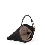 Borsa a spalla da donna Nylon ed ecopelle DC3533-4-BLACK Diana&co