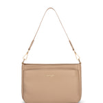 Borsa a spalla da donna 100% pelle vegana PU 703-1PT-CAFFELATTE Diana&co