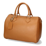 Aralia Borsa a bauletto da donna 100% pelle 5176-D17 CUOIO SCURO DARK COGNAC Gave Lux