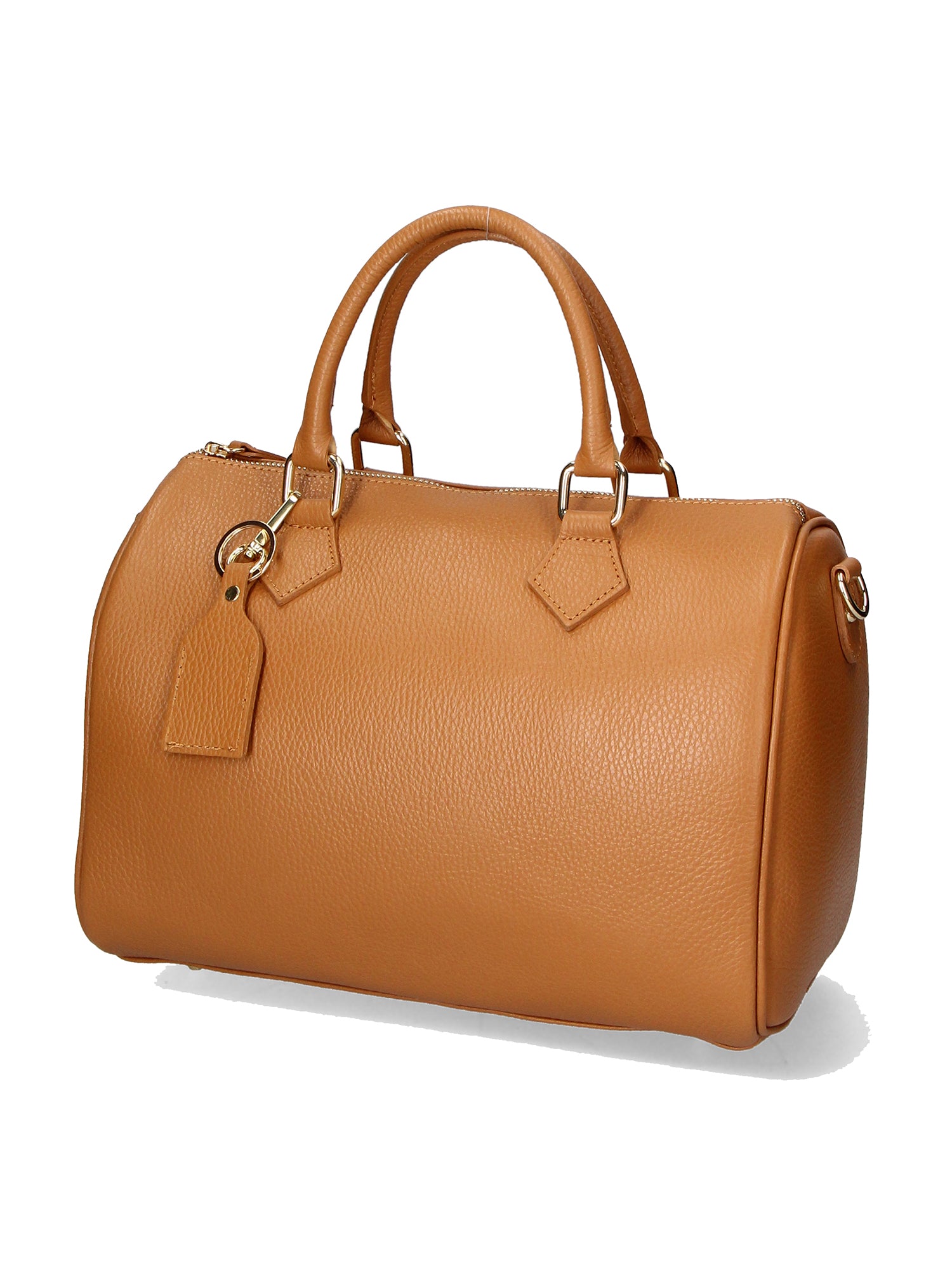 Aralia Borsa a bauletto da donna 100% pelle 5176-D17 CUOIO SCURO DARK COGNAC Gave Lux