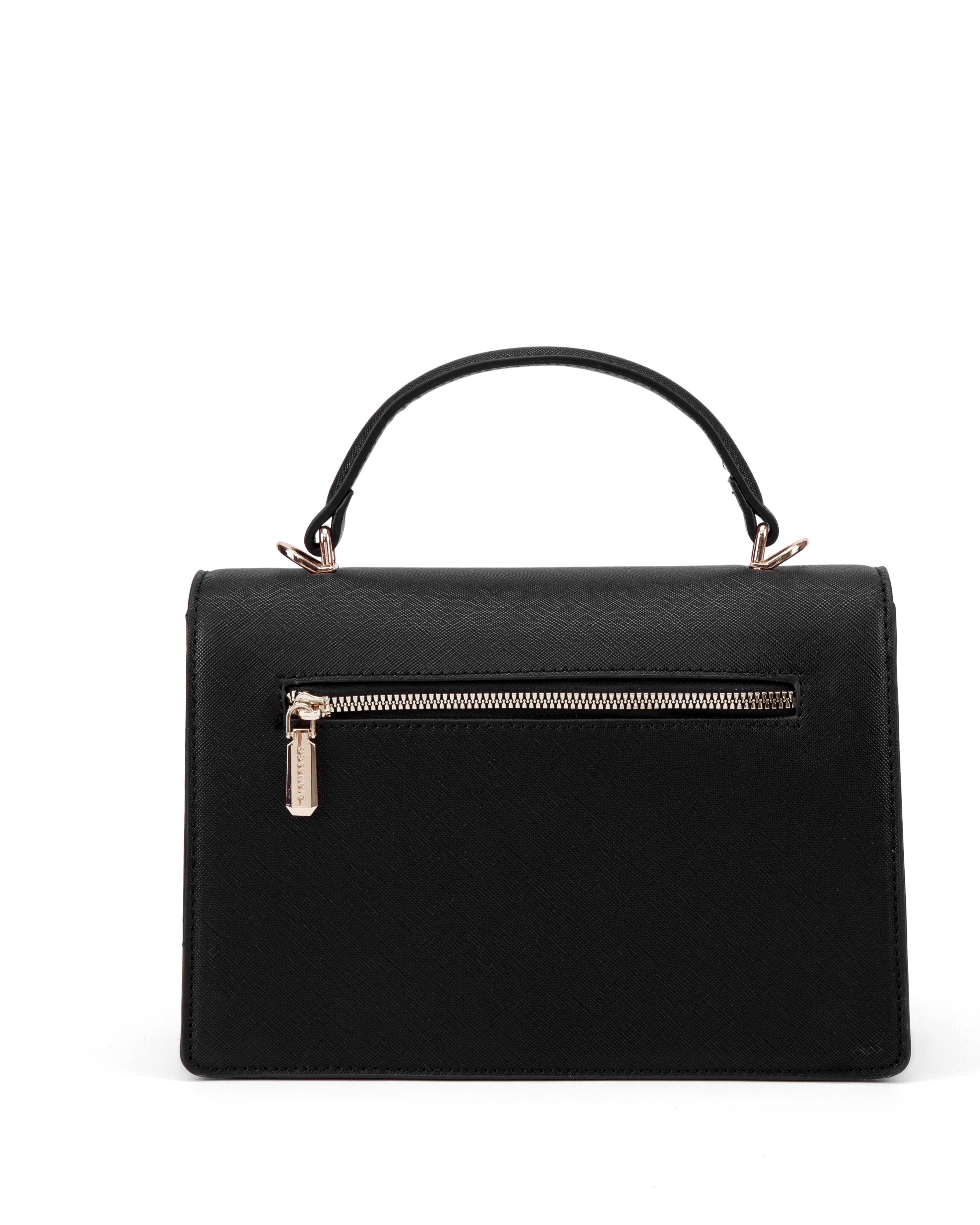 Borsa a mano da donna 100% pelle vegana PU 700-2PT-BLACK Diana&co