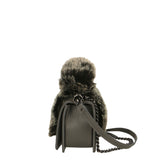 Silvana Pro Borsa a tracolla donna Vera pelle + Calfhair 6599-GRIGIO Gave Lux