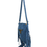 Solana Borsa a tracolla da donna Vera pelle 1518-BLU Gave Lux