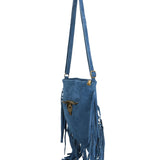 Solana Borsa a tracolla da donna Vera pelle 1518-BLU Gave Lux