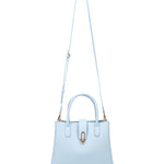 Borsa a mano da donna 100% pelle vegana PU 712-2PT-LIGHTBLUE Diana&co