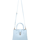 Borsa a mano da donna 100% pelle vegana PU 712-2PT-LIGHTBLUE Diana&co