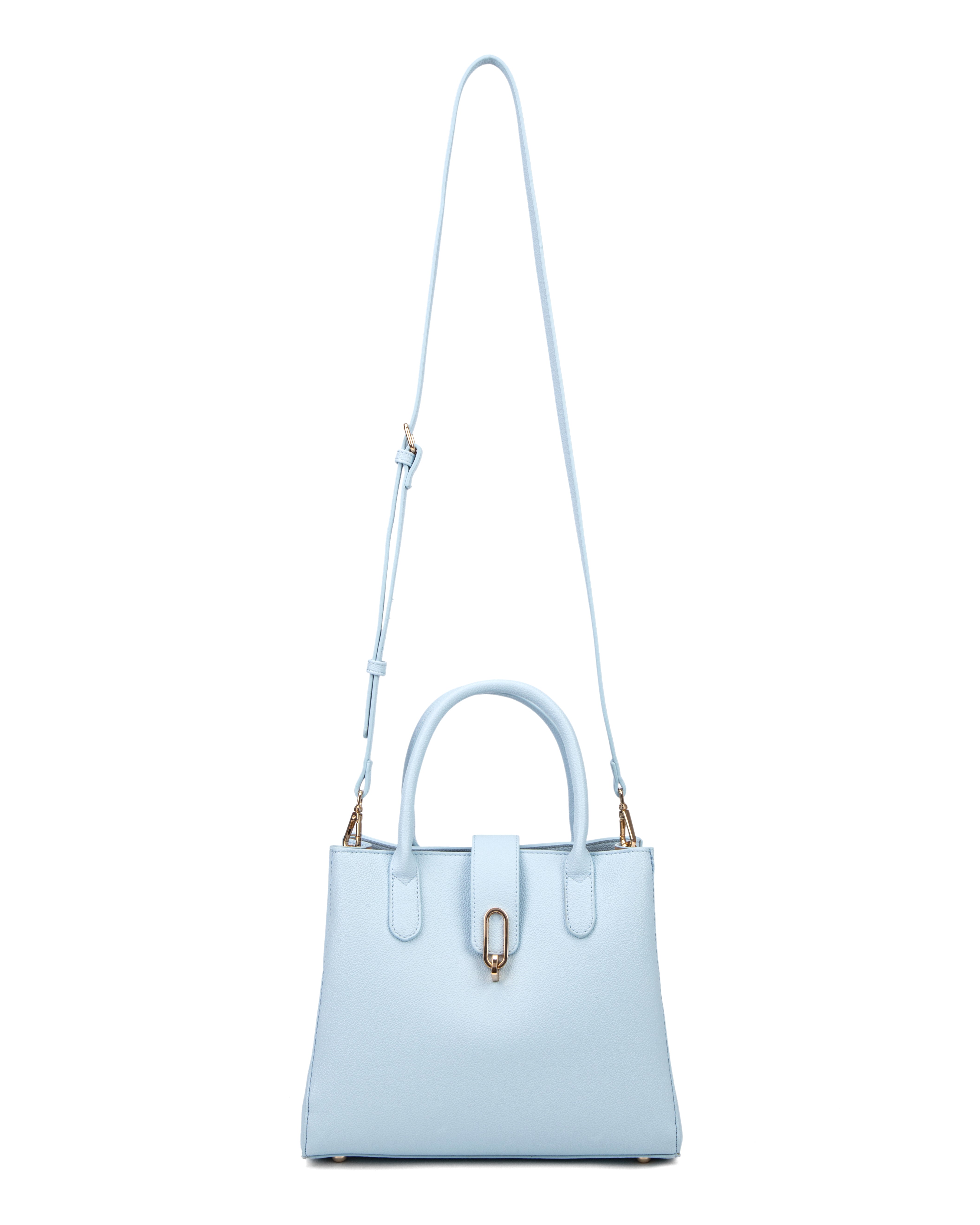 Borsa a mano da donna 100% pelle vegana PU 712-2PT-LIGHTBLUE Diana&co