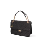 Borsa a spalla da donna Nylon & Ecopelle DC3533-2-BLACK Diana&co