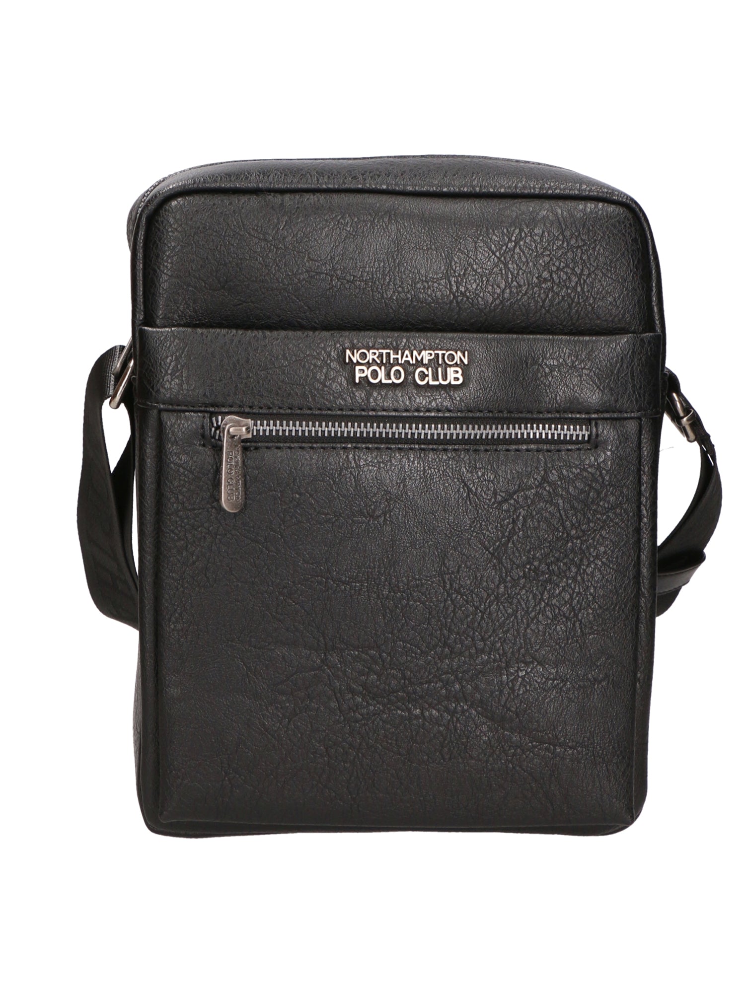 Borsa a tracolla uomo 100% pelle PU PCL3003-BLACK Northampton Polo Club