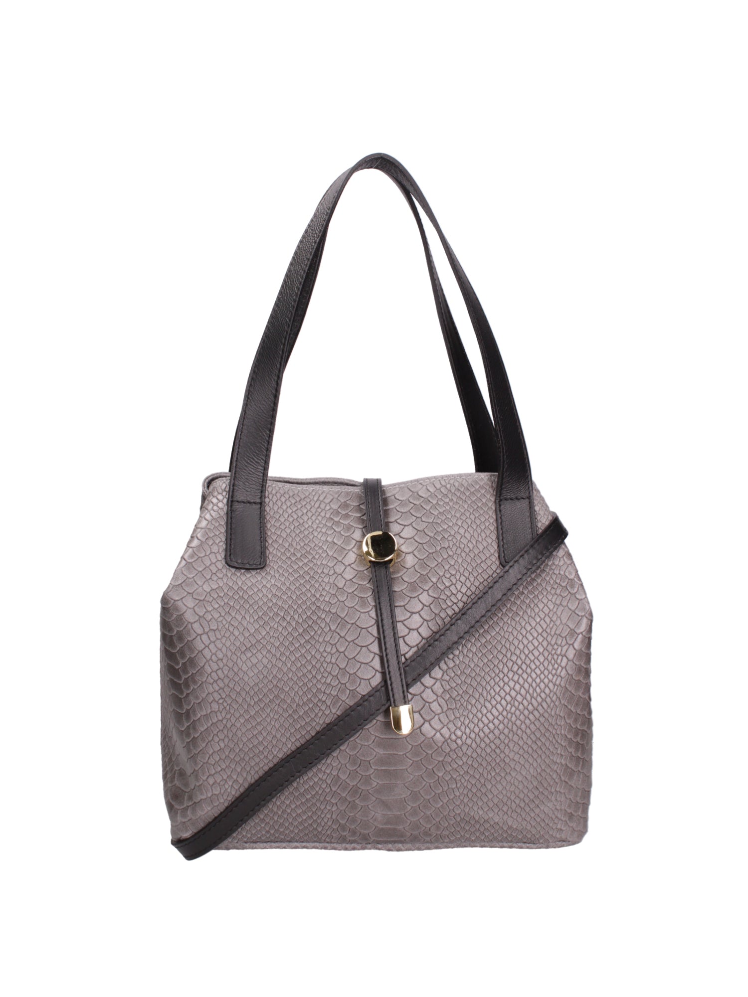 Clarissa Borsa a mano da donna Vera pelle 5276-018 GRIGIO MEDIO Gave Lux