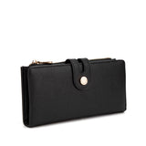 Portafoglio da donna 100% pelle vegana PU 798-3PT-BLACK Diana&co