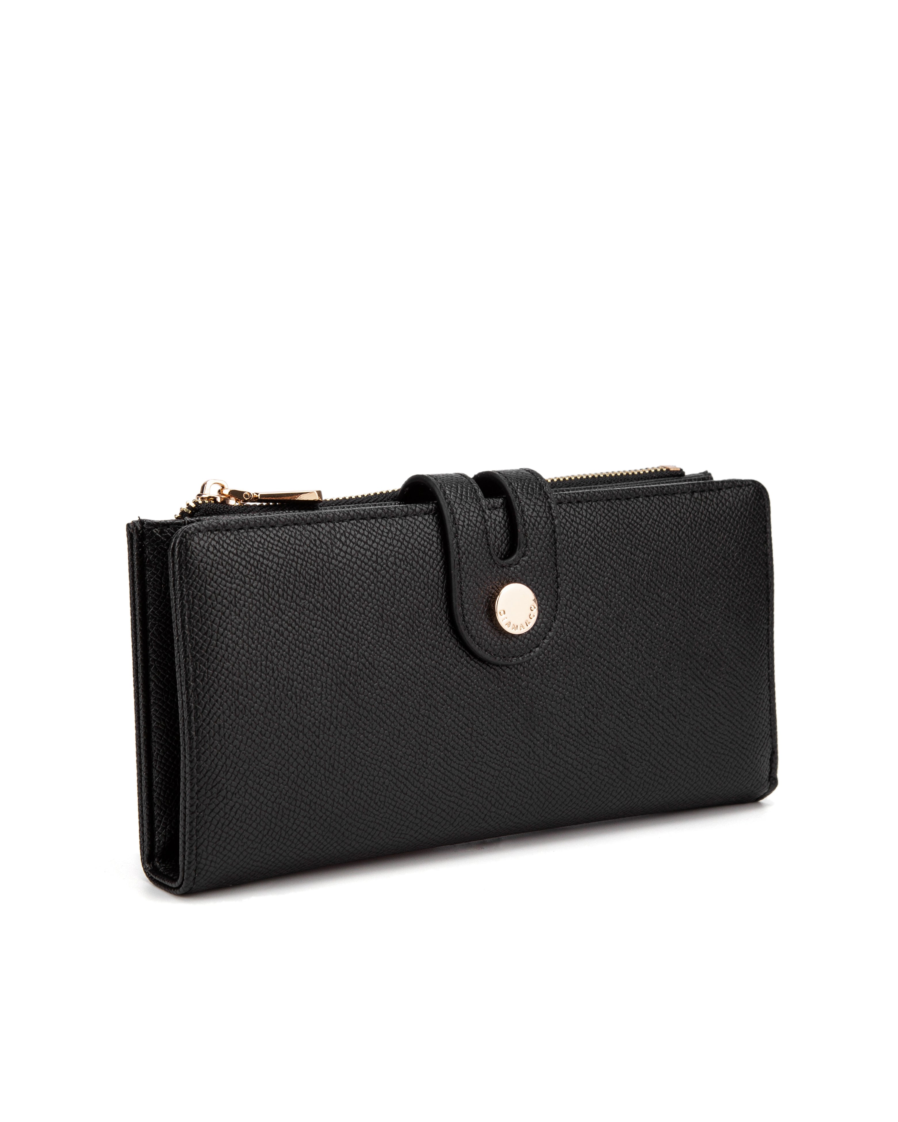 Portafoglio da donna 100% pelle vegana PU 798-3PT-BLACK Diana&co