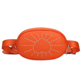 Elysa 189442-ARANCIO ORANGE Marsupio da donna in vera pelle Gave Lux
