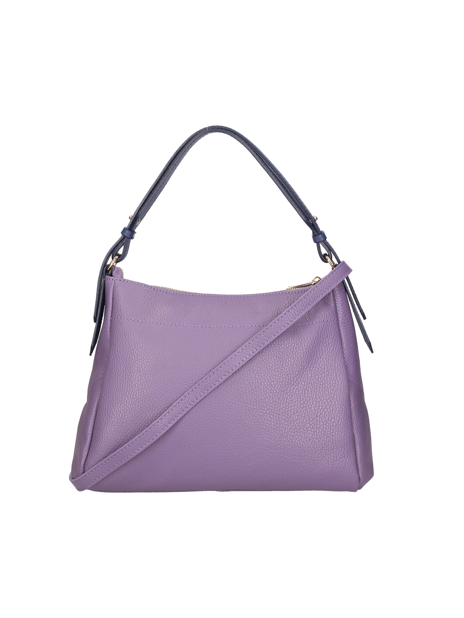 Vladimira Borsa a spalla da donna Vera pelle 06675-D87 VIOLET + D24 BLU Gave Lux