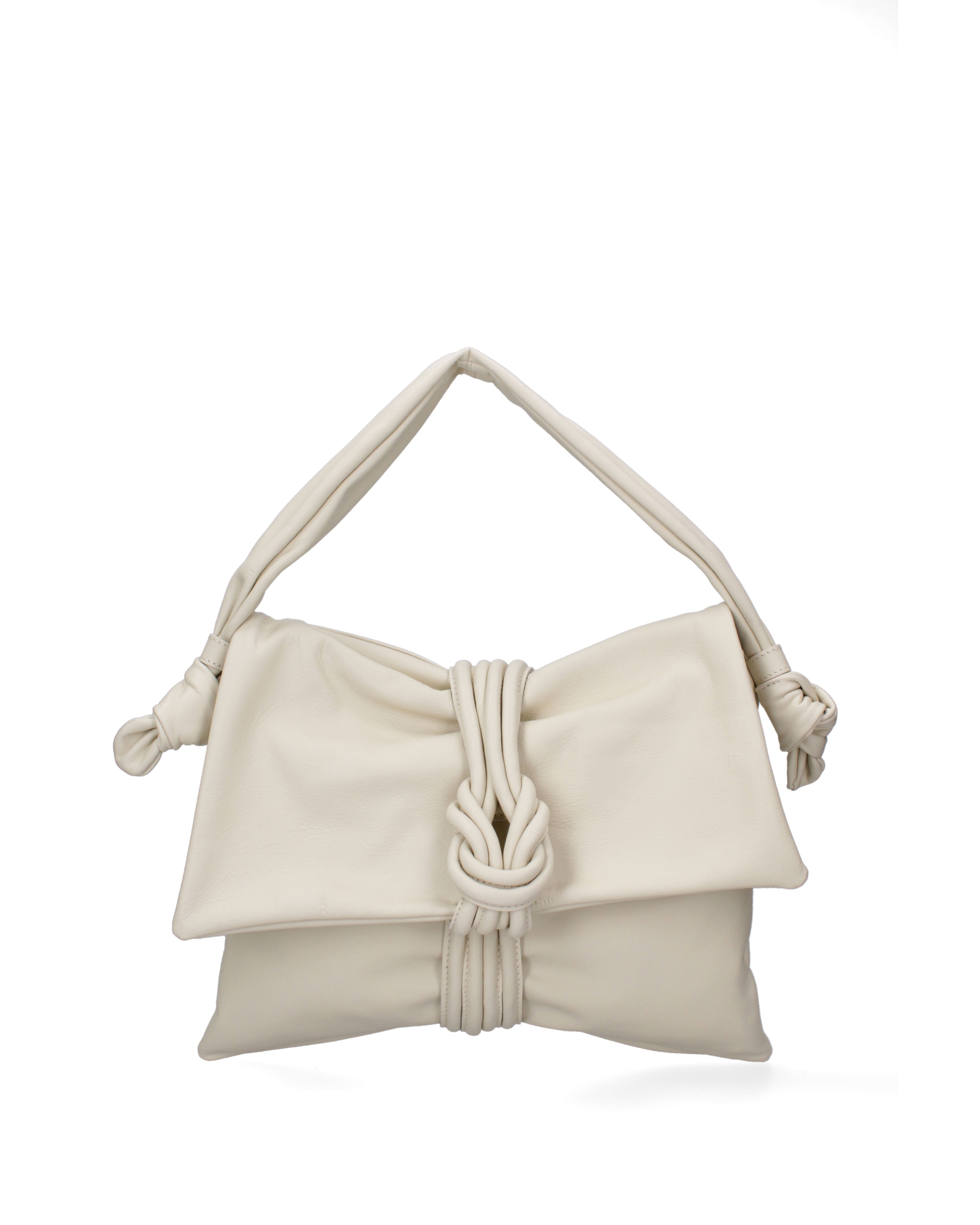 Borsa a spalla da donna Vera pelle 07172-S37 LATTE Viola Castellani