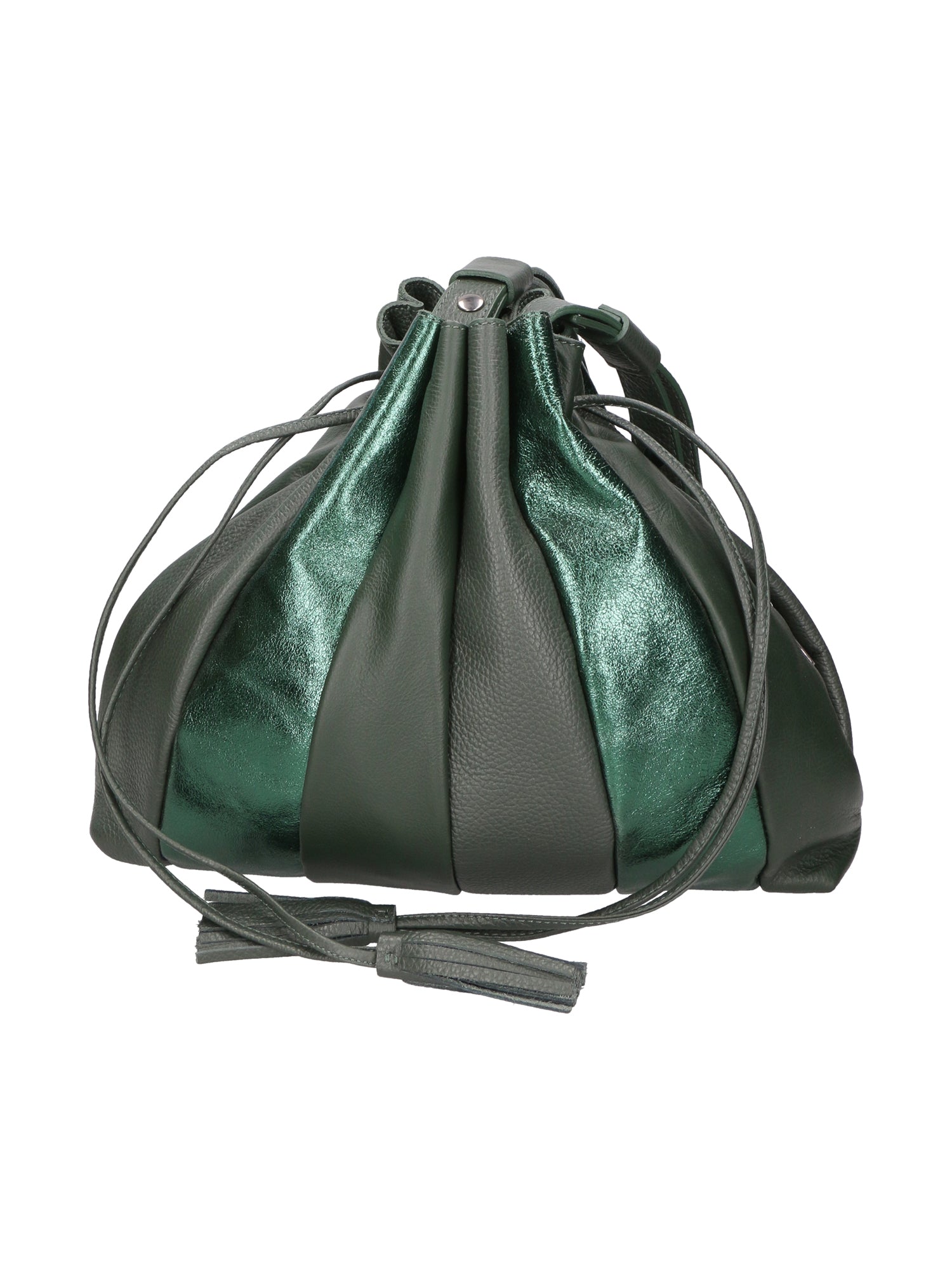 Nunzia Borsa a spalla da donna Vera pelle 576042-VERDE GREEN Gave Lux