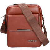 Borsa a tracolla uomo in pelle PU Casual PCL3079-COFFEE Northampton Polo Club