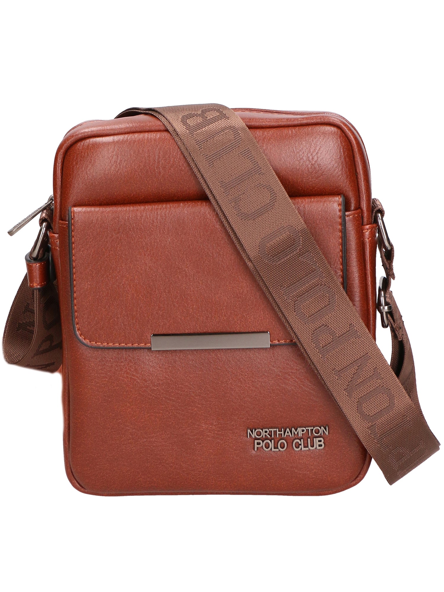 Borsa a tracolla uomo in pelle PU Casual PCL3079-COFFEE Northampton Polo Club