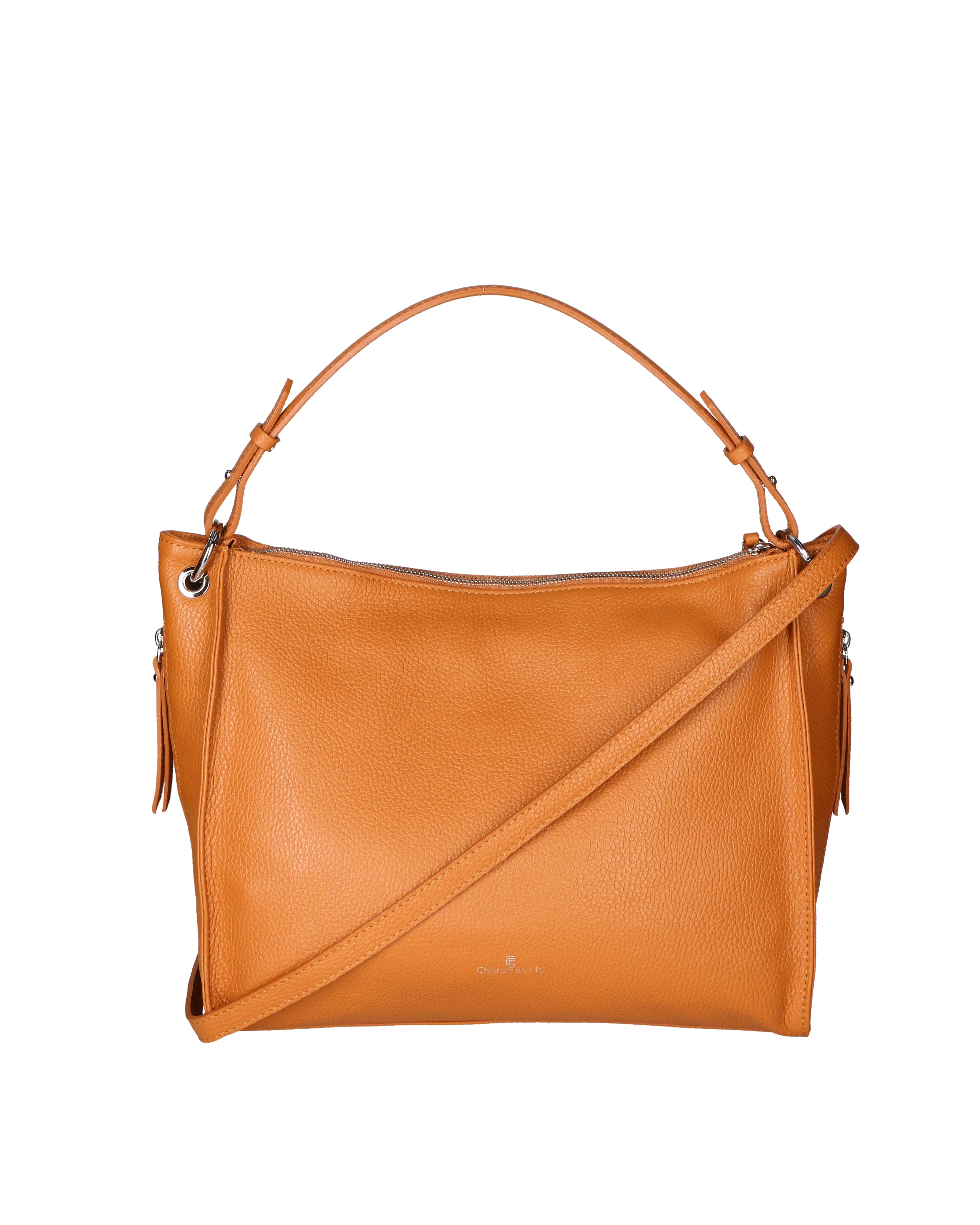 Eris Plus Borsa a mano da donna Vera pelle 7009-D44 CUOIO COGNAC Chiara Ferretti