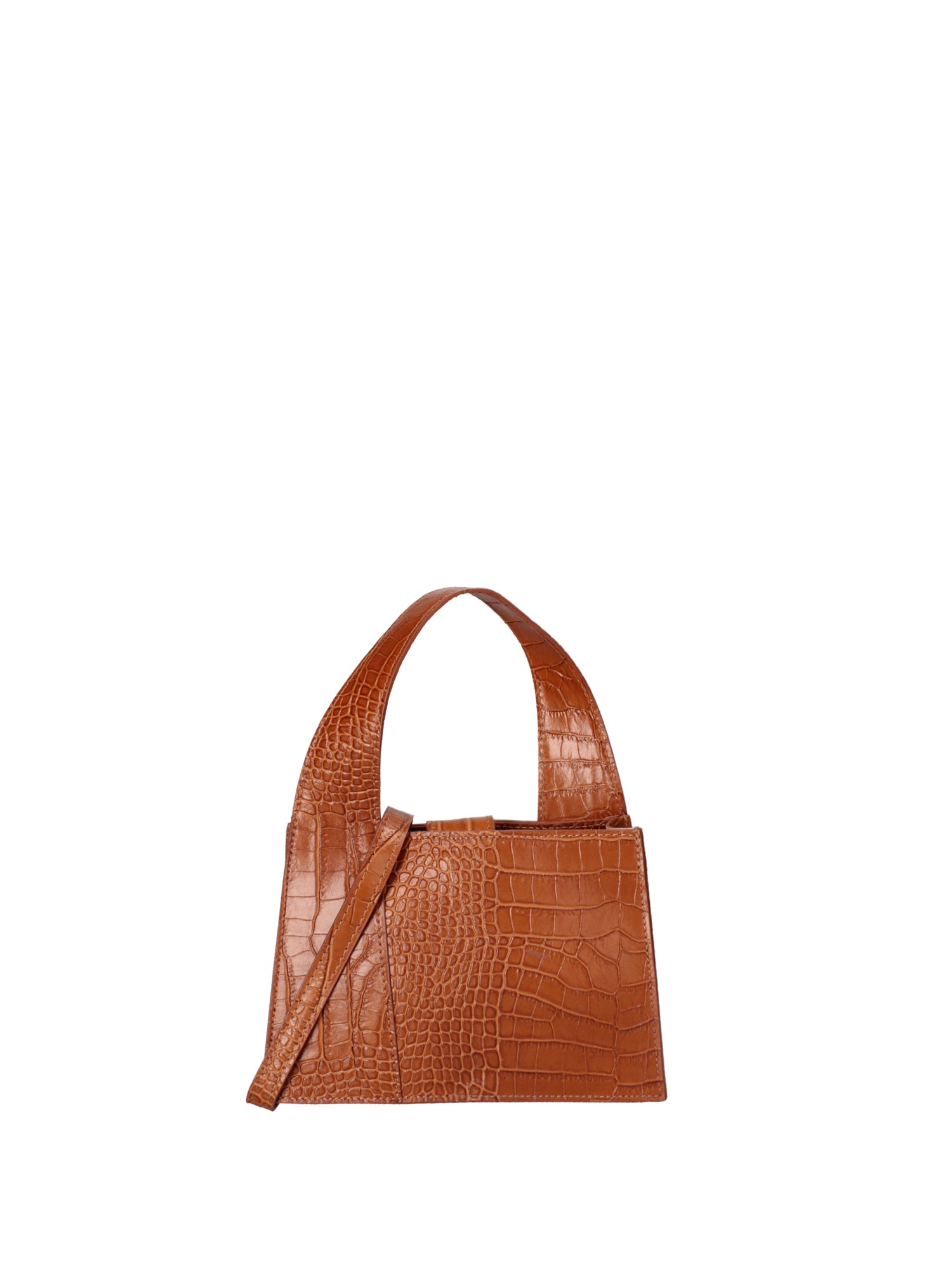 Borsa a mano da donna Vera pelle effetto cocco 07220-C44 CAMEL Roberta Rossi
