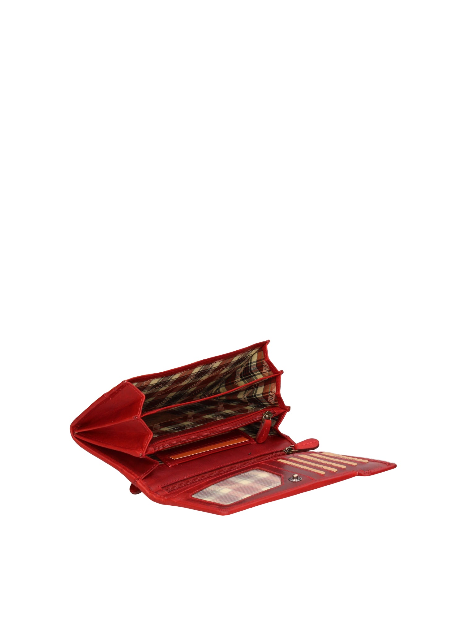 Portafoglio da uomo in pelle Cuoio grasso di vitello HILB-51126-ROSSO Hill Burry