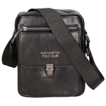 Borsa a tracolla uomo in pelle PU Casual PCL3083-BLACK Northampton Polo Club