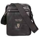 Borsa a tracolla uomo in pelle PU Casual PCL3083-BLACK Northampton Polo Club